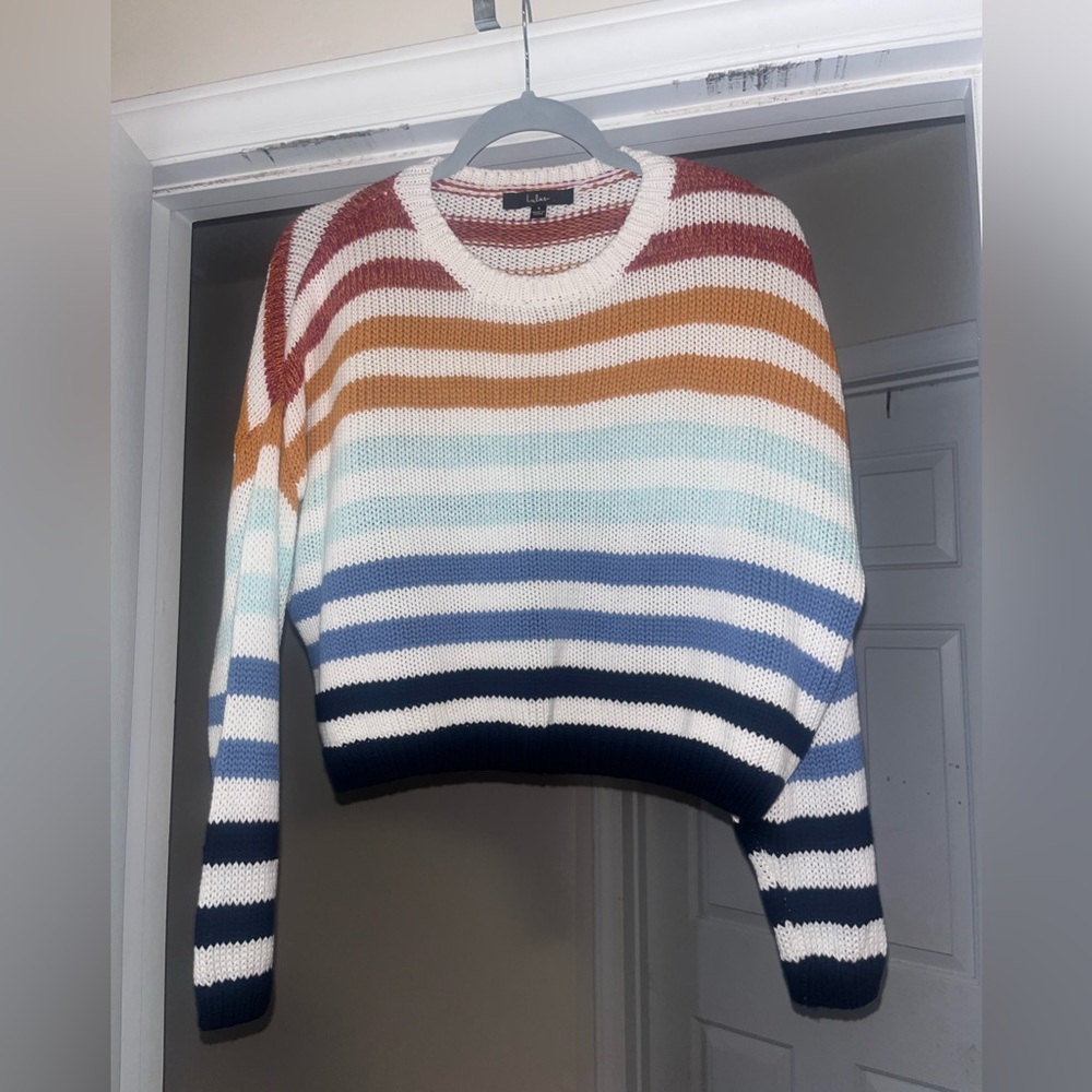 NWOT Lulus Cropped Striped Sweater - Sz Small